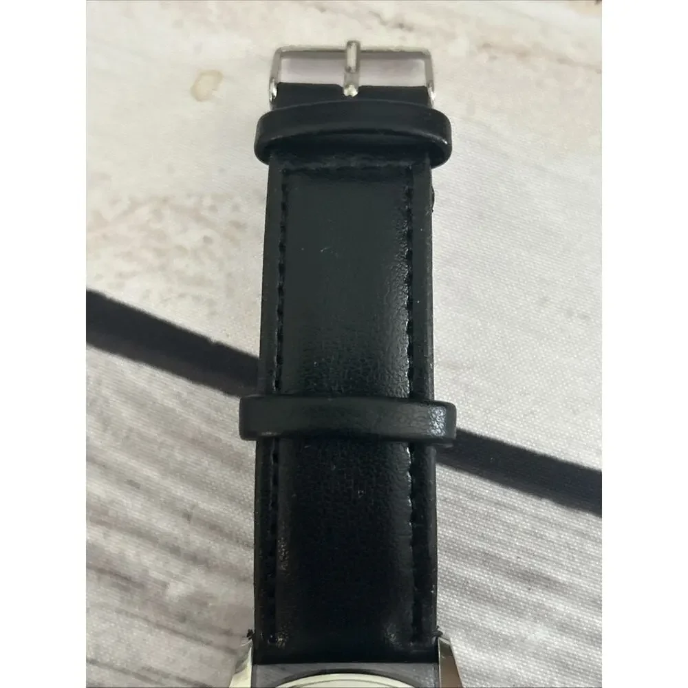 Amazon Essentials Silver Case Black Dial And Band Men’s Watch